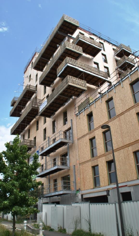 6000 m² de Delta-fassade pour l’immeuble strasbourgeois 100 % bois