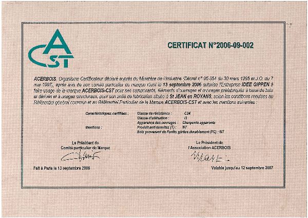 Certification Acerbois CST