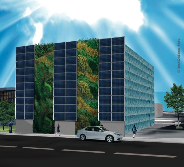 Le premier mur végétalisé solaire
