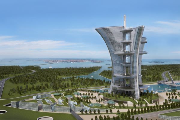 La Tour de la Lumière pensée par Pierre Cardin va être construite à côté de Venise