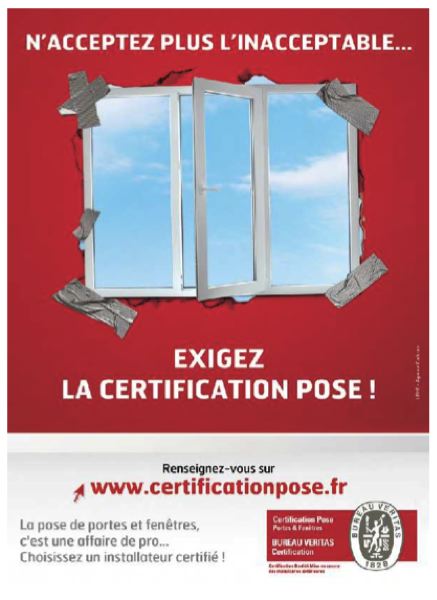 La Certification « Pose Portes & Fenêtres » fait sa pub