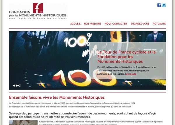 La Fondation pour les Monuments Historiques partenaire du Tour de France 2013