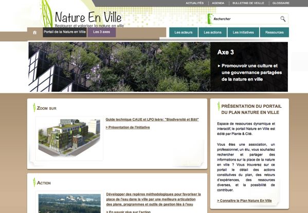 Un portail internet consacré à la nature en ville