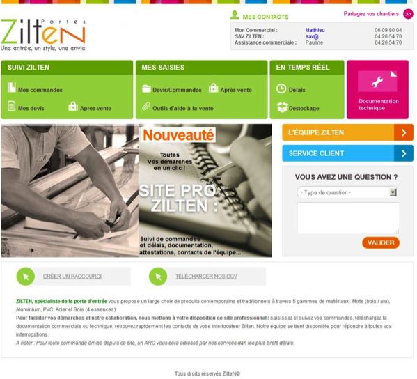 Zilten lance un site web pour les professionnels