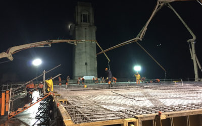Une dalle de toiture béton blanc de 1 300 m2 inédite