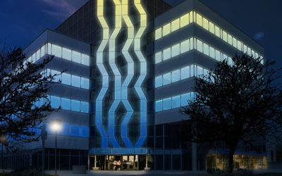 Vitrage à LEDs intégrées