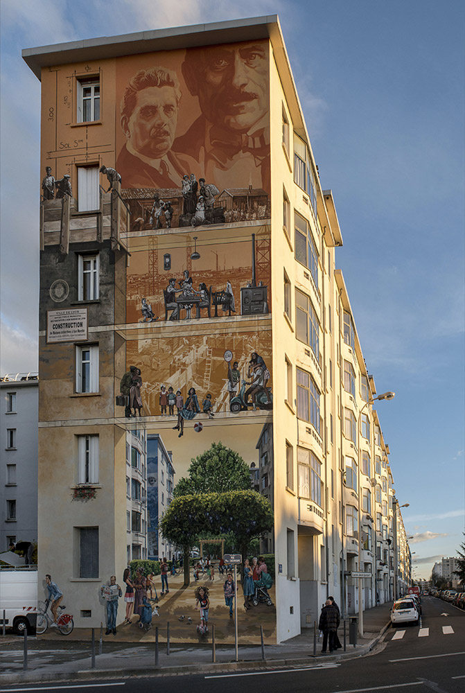 Les fresques de la cité urbaine Tony Garnier de Lyon restaurées
