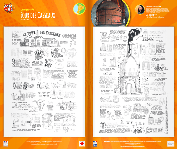 12 monuments historiques de Nouvelle-Aquitaine en bande dessinée