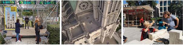 Réouverture des ateliers de la flèche de la basilique de Saint-Denis lors des journées du patrimoine