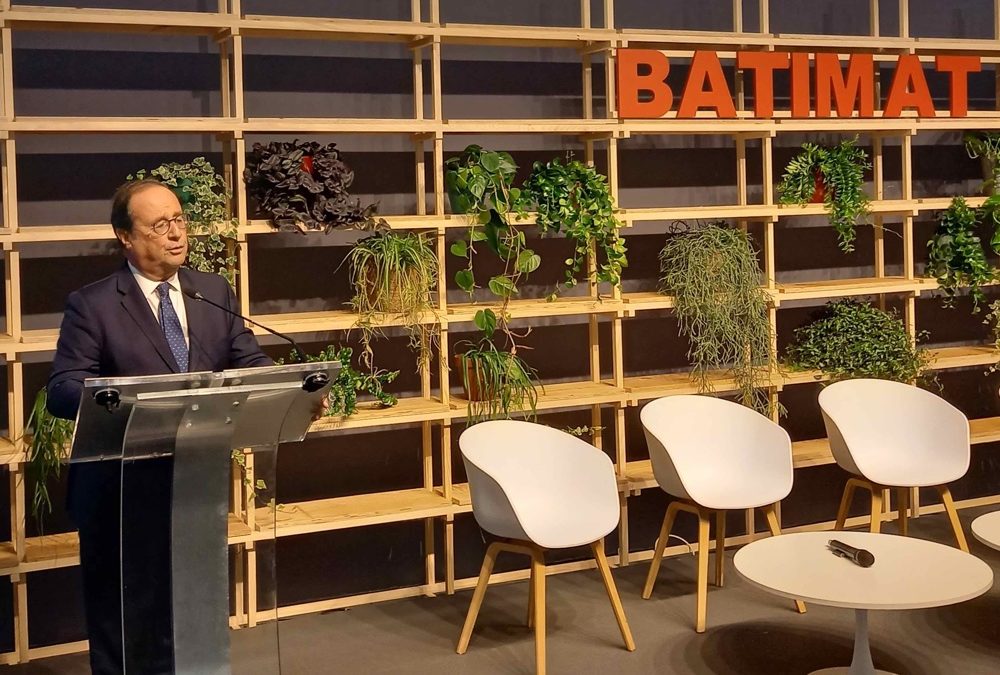 François Hollande en ouverture du salon Batimat 2022