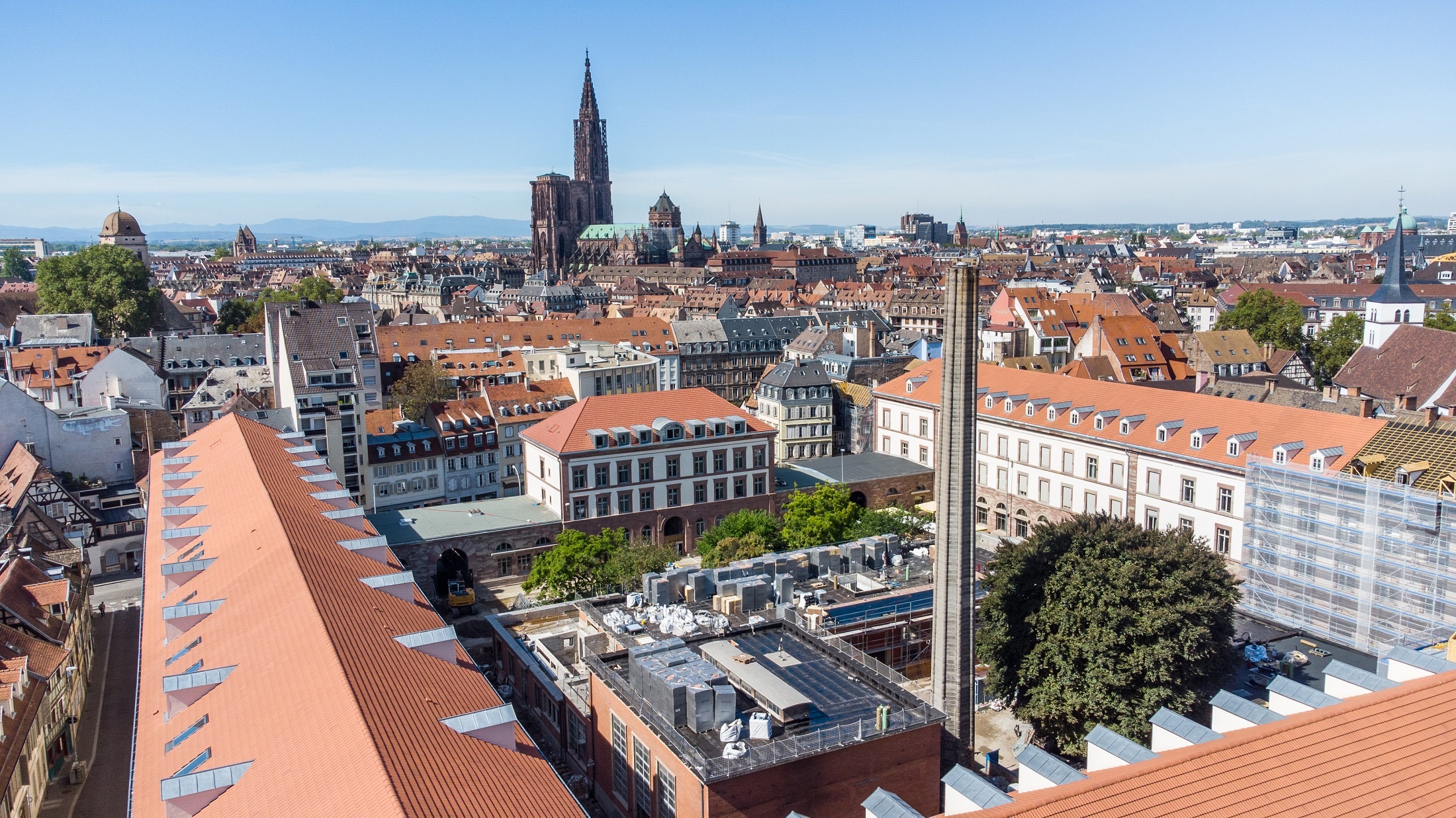 Manufacture des tabacs de Strasbourg : les toitures terrasses verdissent le monument historique