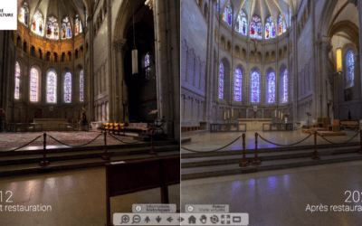 Visite virtuelle avant et après restauration de la cathédrale Saint-Jean de Lyon