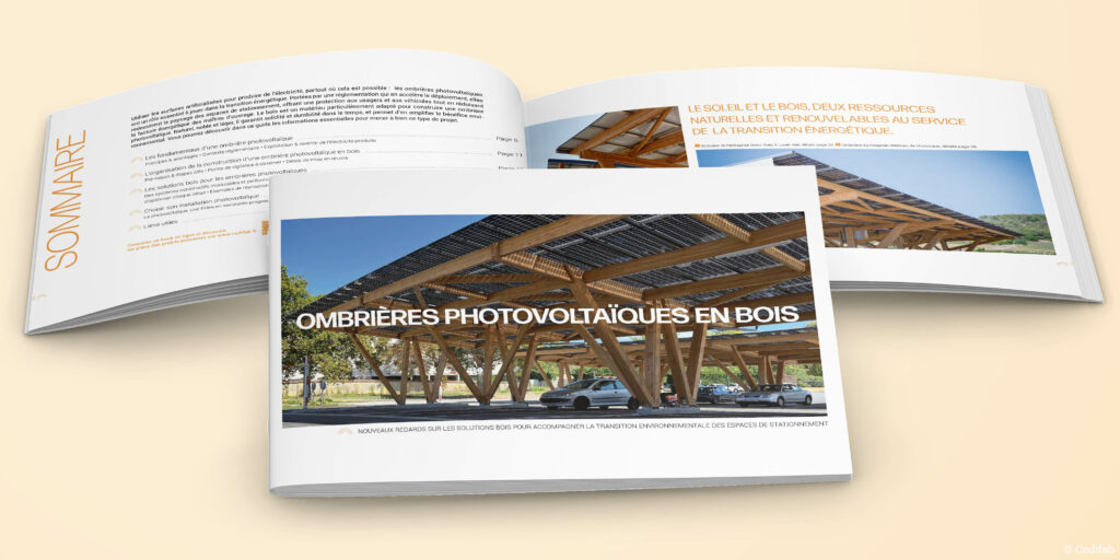 Le bois structure les ombrières photovoltaïques